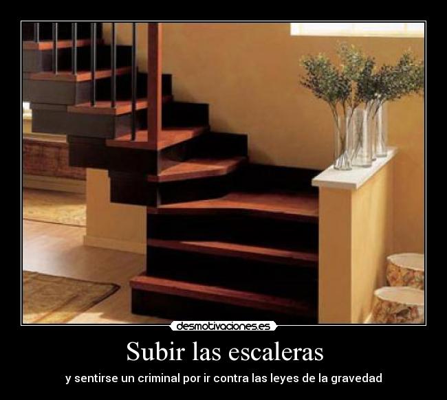 Subir las escaleras - y sentirse un criminal por ir contra las leyes de la gravedad