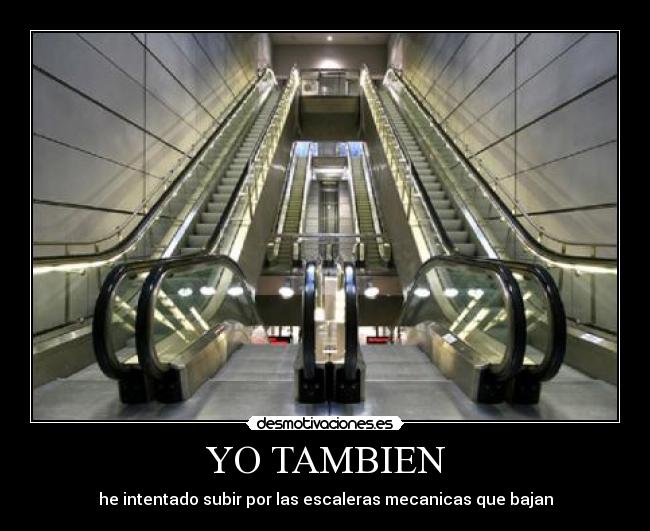 YO TAMBIEN - he intentado subir por las escaleras mecanicas que bajan