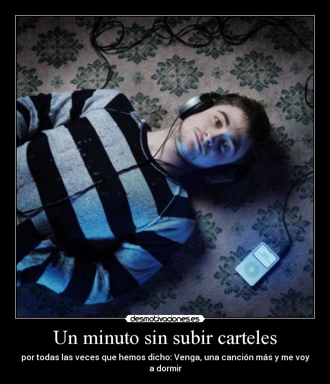 Un minuto sin subir carteles - 