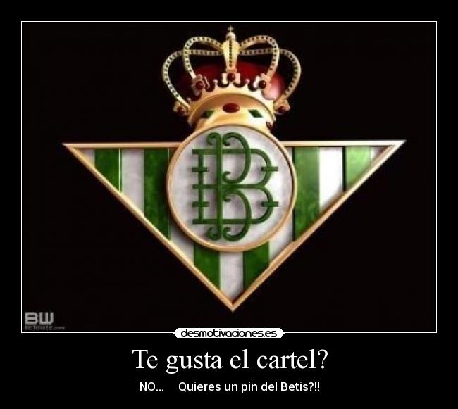 Te gusta el cartel? - NO...     Quieres un pin del Betis?!!