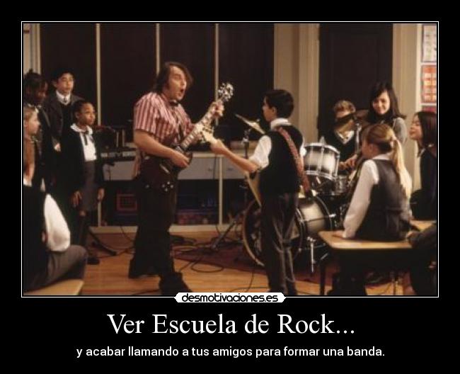 carteles escuela rock musica desmotivaciones