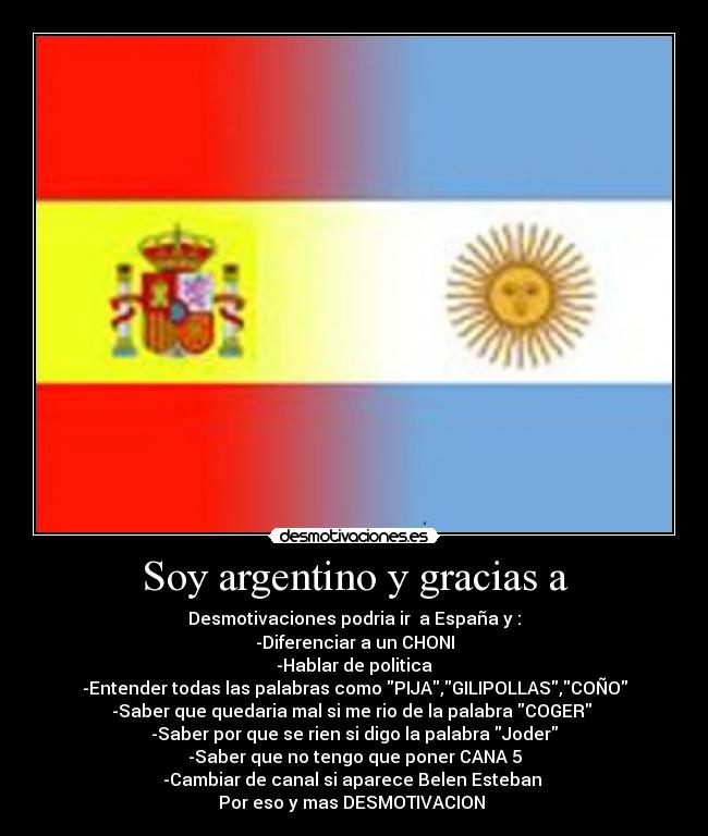 Soy argentino y gracias a -