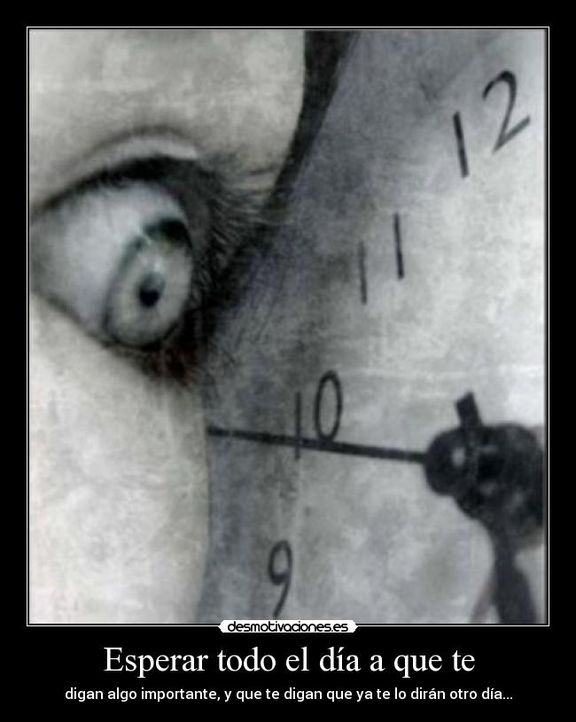 Esperar todo el día a que te - 