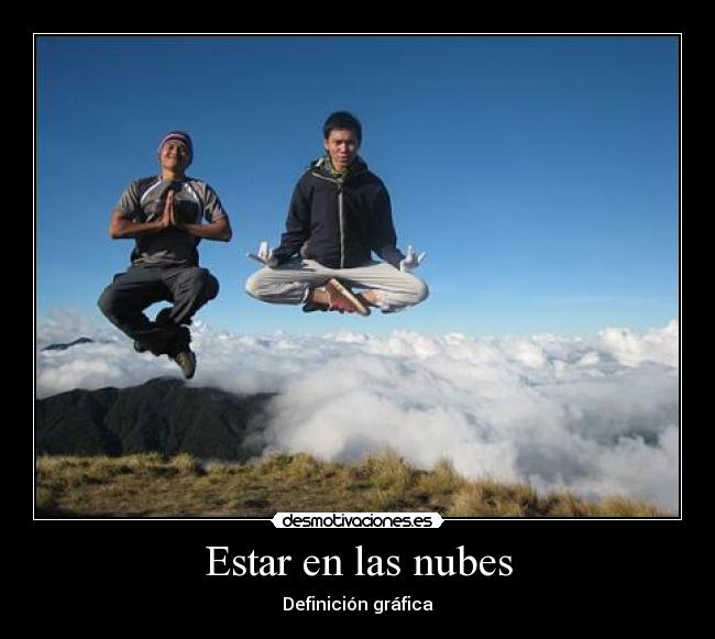 Estar en las nubes - Definición gráfica