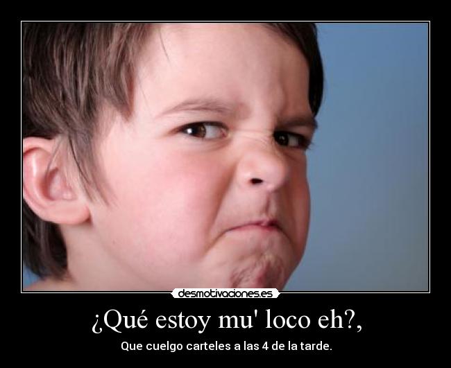 ¿Qué estoy mu loco eh?, -