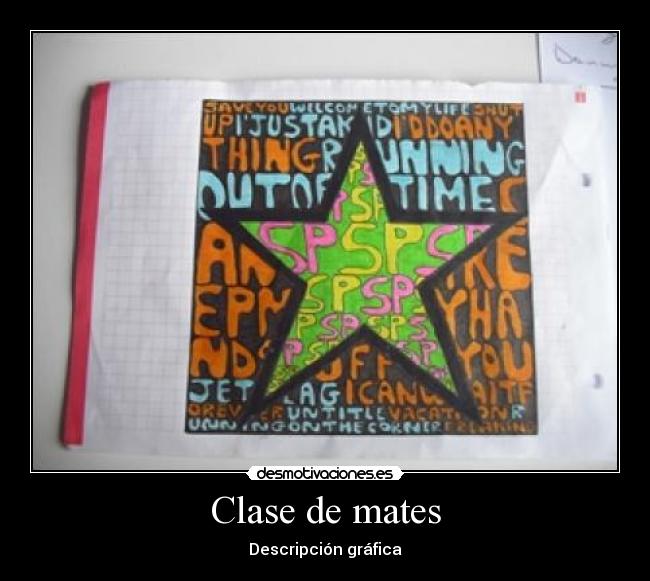 Clase de mates - Descripción gráfica