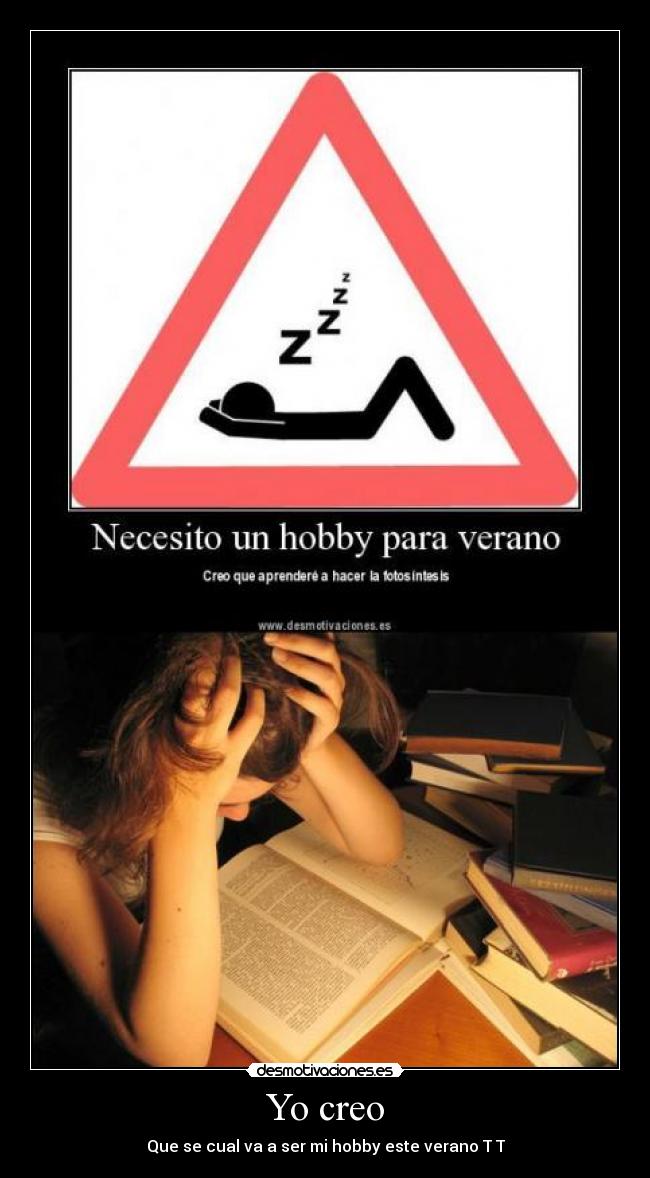 Yo creo - Que se cual va a ser mi hobby este verano T T