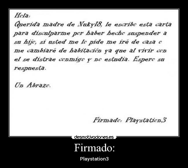 Firmado: - Playstation3