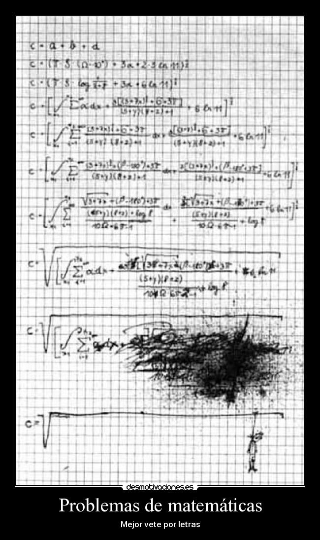 Problemas de matemáticas - Mejor vete por letras