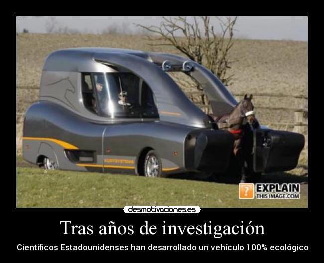 Tras años de investigación - Cientificos Estadounidenses han desarrollado un vehículo 100% ecológico