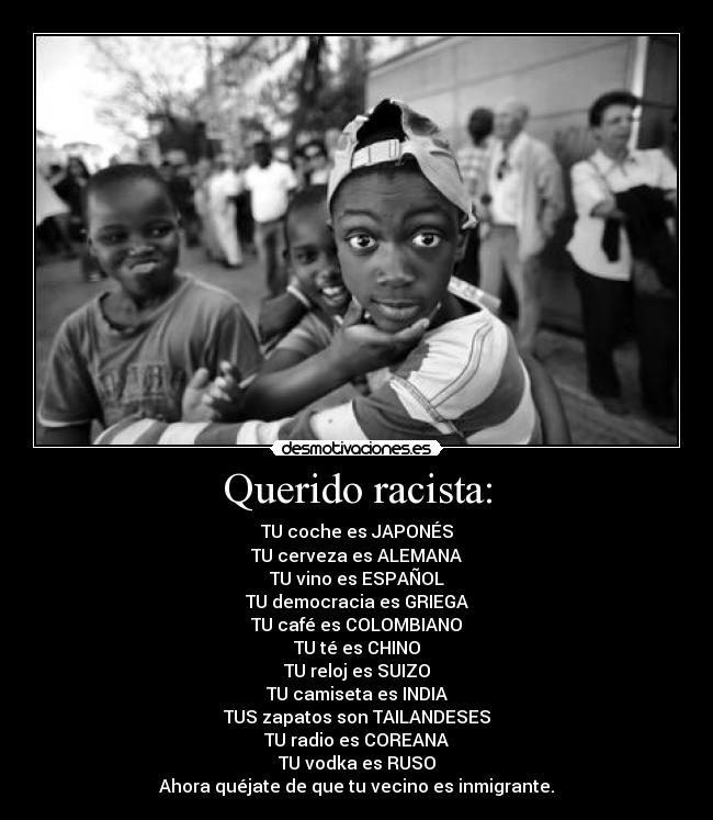 Querido racista: - 