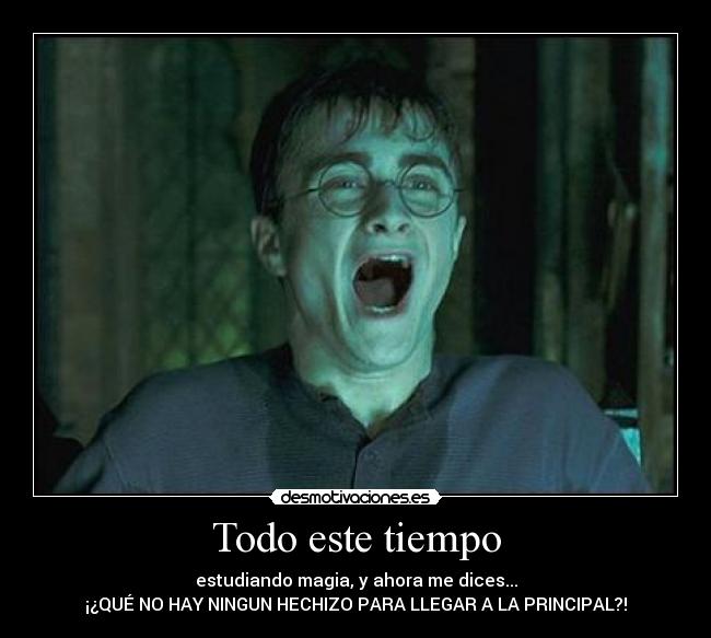 carteles hechizo principal harry potter enfadado quiere llegar desmotivaciones