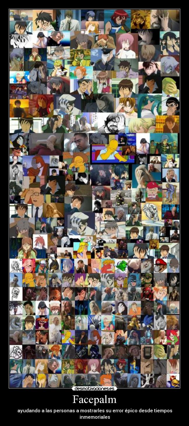 Facepalm - ayudando a las personas a mostrarles su error épico desde tiempos inmemoriales