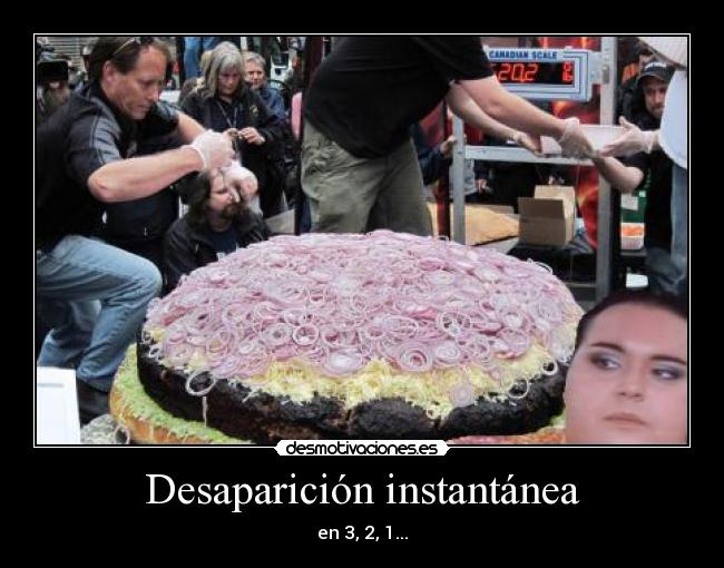 Desaparición instantánea - en 3, 2, 1...