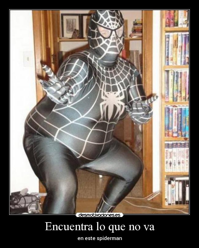 Encuentra lo que no va - en este spiderman