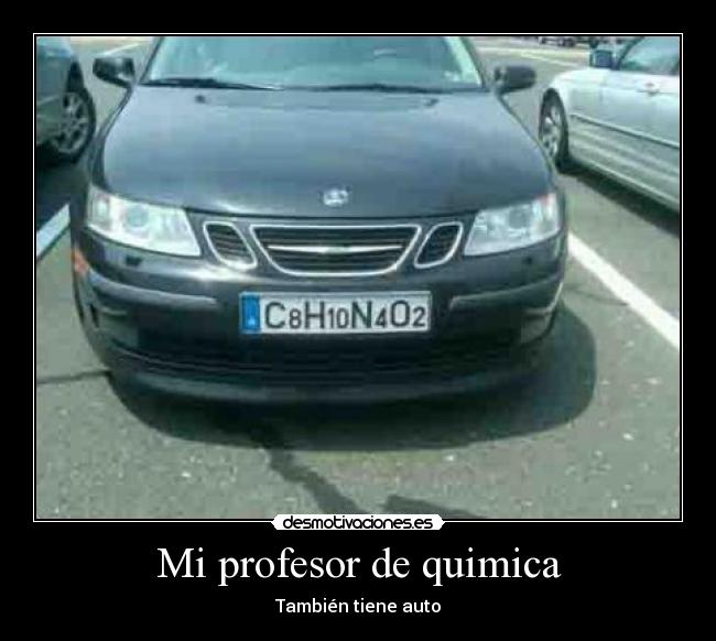 Mi profesor de quimica - También tiene auto