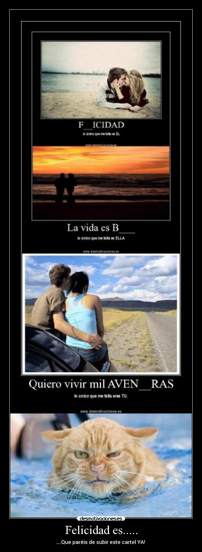 Felicidad es..... - ....Que paréis de subir este cartel YA! 