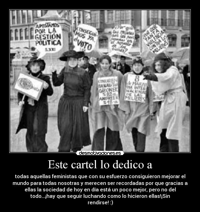 Este cartel lo dedico a - 