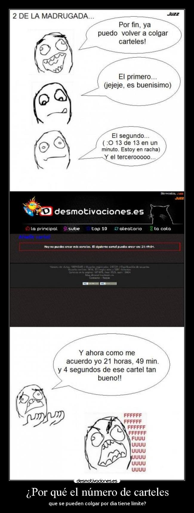 ¿Por qué el número de carteles -