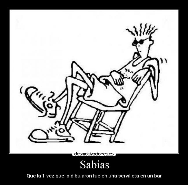 Sabias - Que la 1 vez que lo dibujaron fue en una servilleta en un bar
