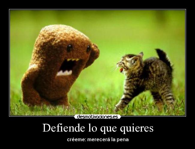 Defiende lo que quieres -