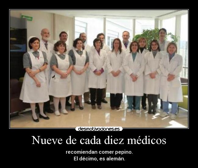 Nueve de cada diez médicos -