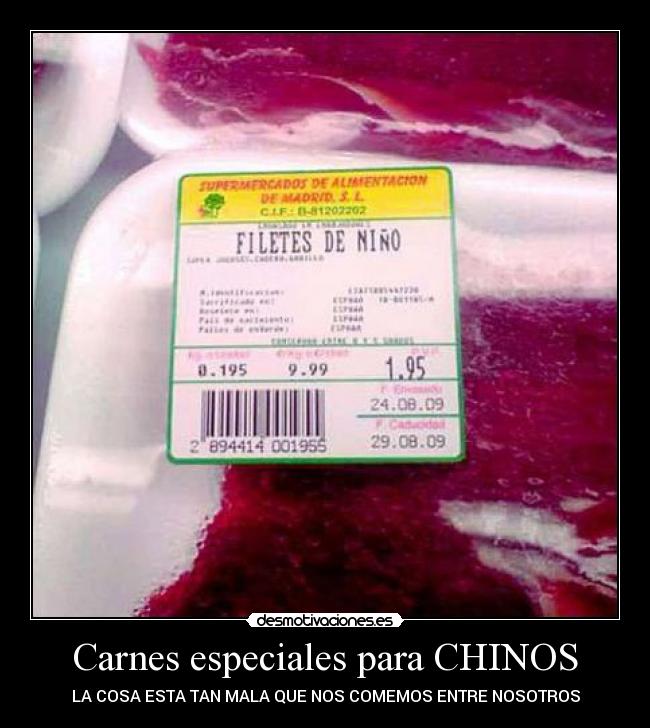 Carnes especiales para CHINOS - 