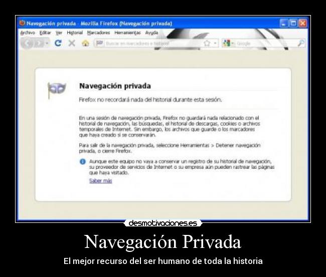 Navegación Privada - El mejor recurso del ser humano de toda la historia