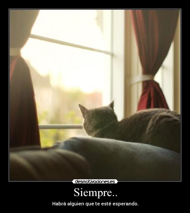 Siempre.. - Habrá alguien que te esté esperando.