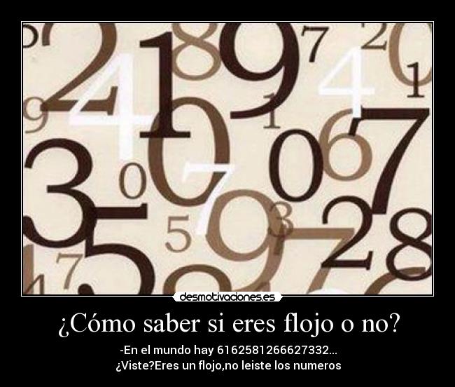 carteles numerosflojonomundo desmotivaciones