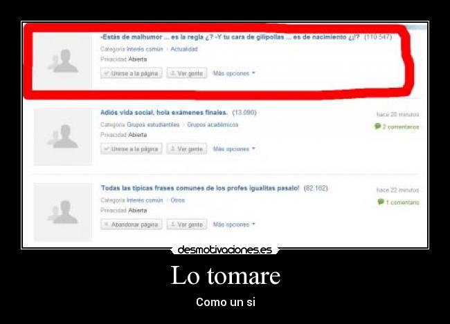 Lo tomare - Como un si