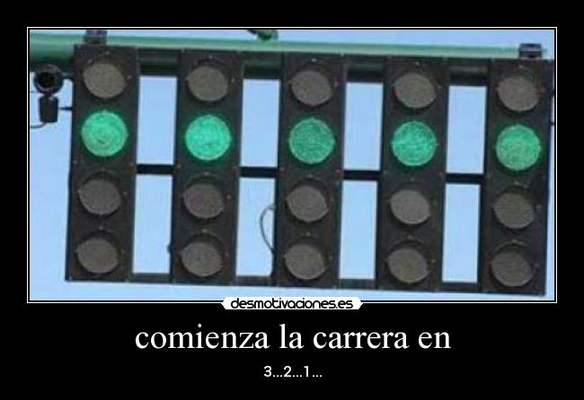 comienza la carrera en -