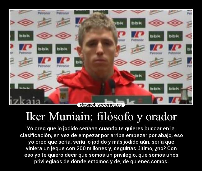 Iker Muniain: filósofo y orador -