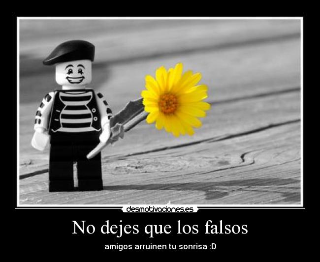 No dejes que los falsos -