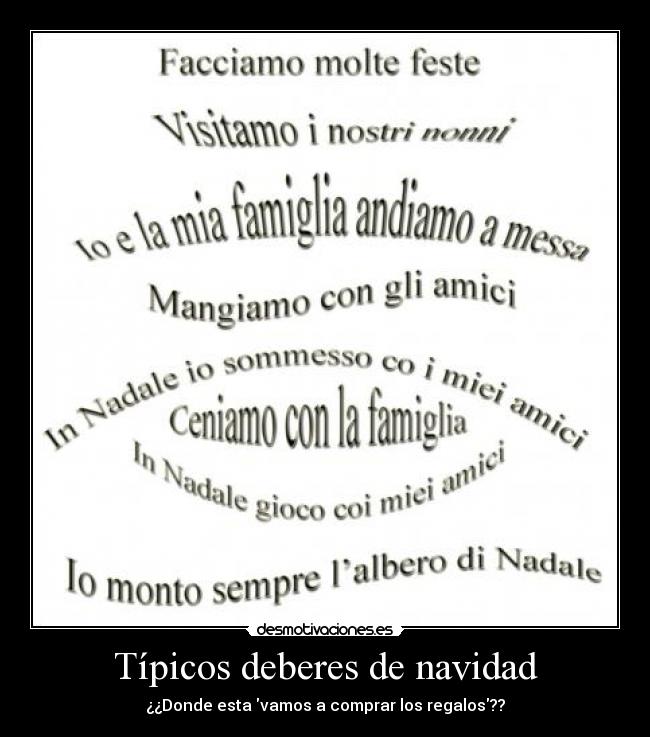 Típicos deberes de navidad - 