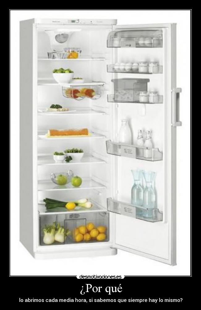 ¿Por qué - lo abrimos cada media hora, si sabemos que siempre hay lo mismo?