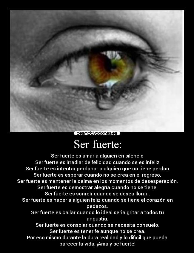 Ser fuerte: - 