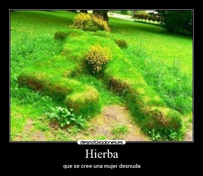 Hierba - que se cree una mujer desnuda