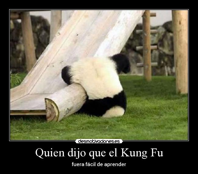 Quien dijo que el Kung Fu - fuera fácil de aprender