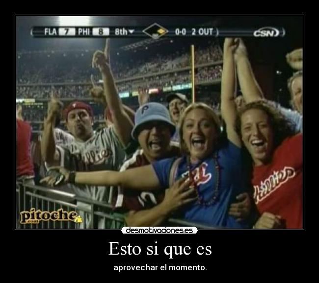 Esto si que es - aprovechar el momento.