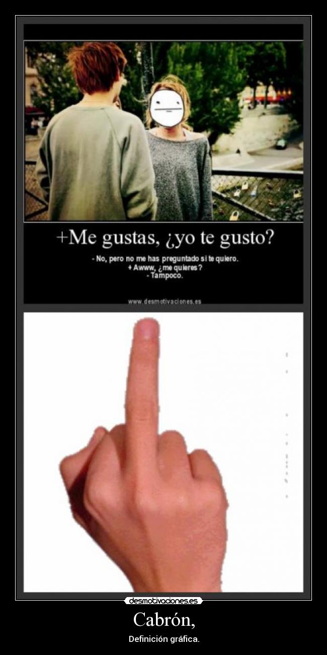 Cabrón, - Definición gráfica.