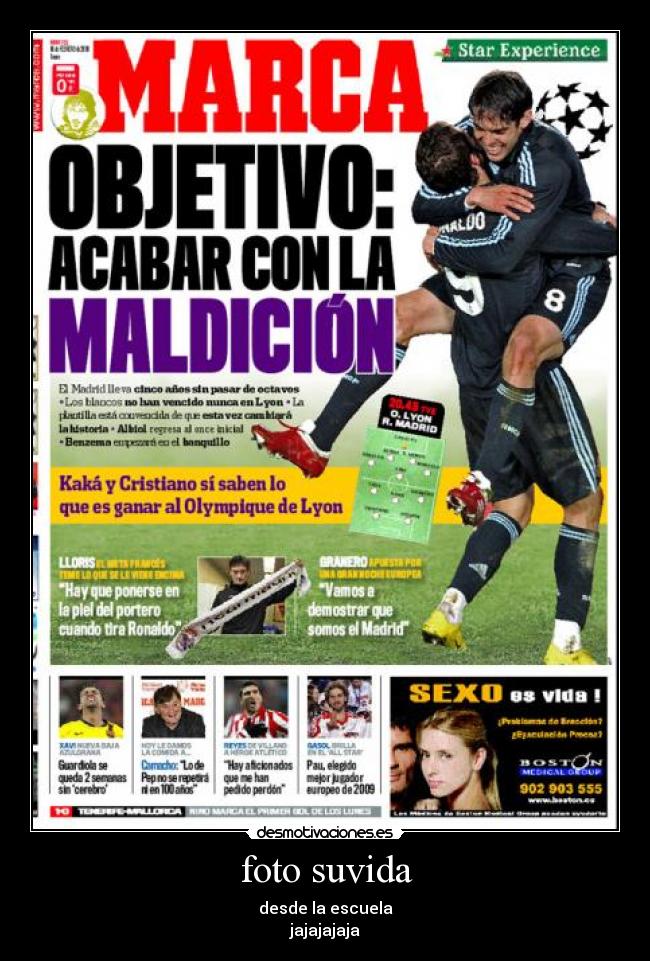 foto suvida - desde la escuela
jajajajaja