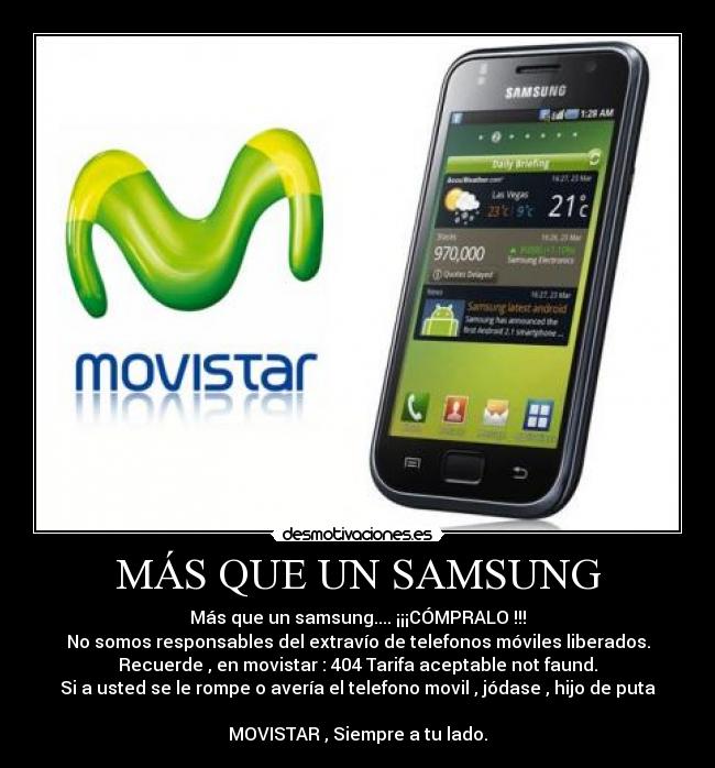 MÁS QUE UN SAMSUNG -
