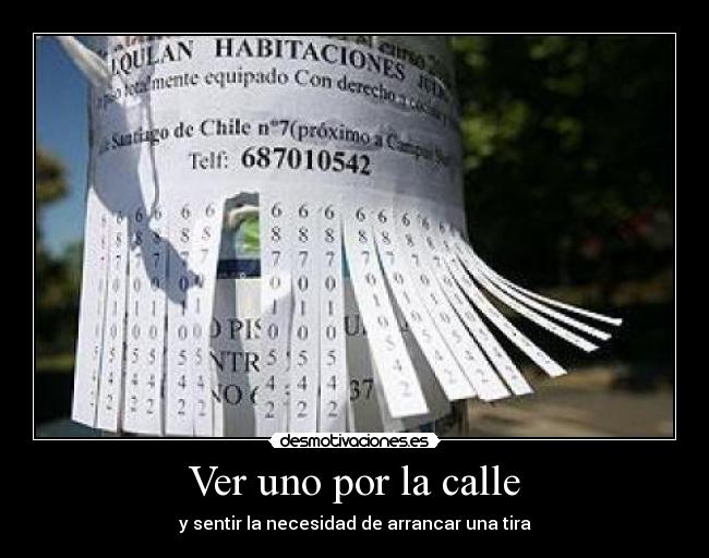 Ver uno por la calle - y sentir la necesidad de arrancar una tira
