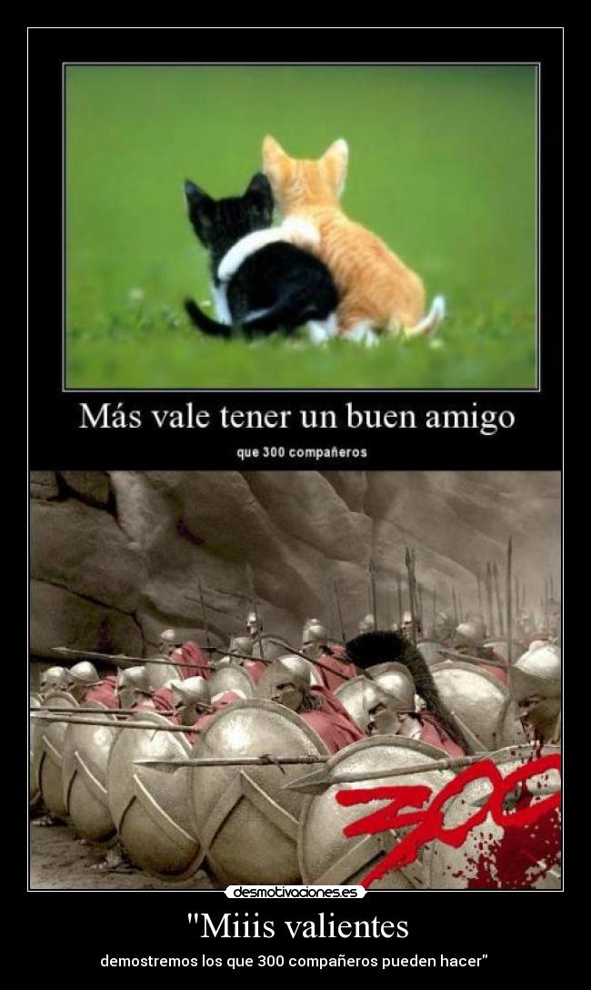 Miiis valientes - demostremos los que 300 compañeros pueden hacer 