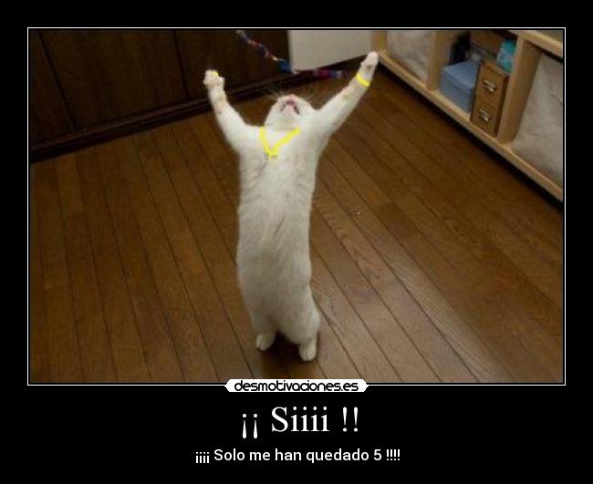 ¡¡ Siiii !! - ¡¡¡¡ Solo me han quedado 5 !!!!