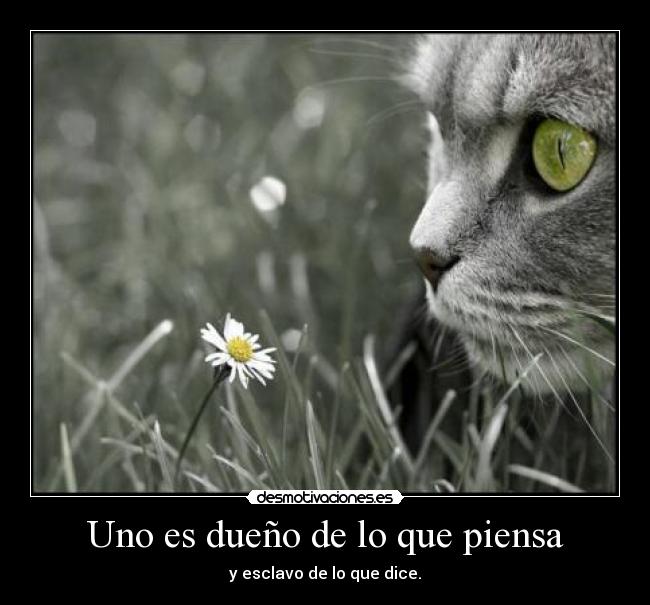 Uno es dueño de lo que piensa -