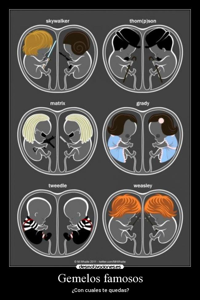 Gemelos famosos - ¿Con cuales te quedas?