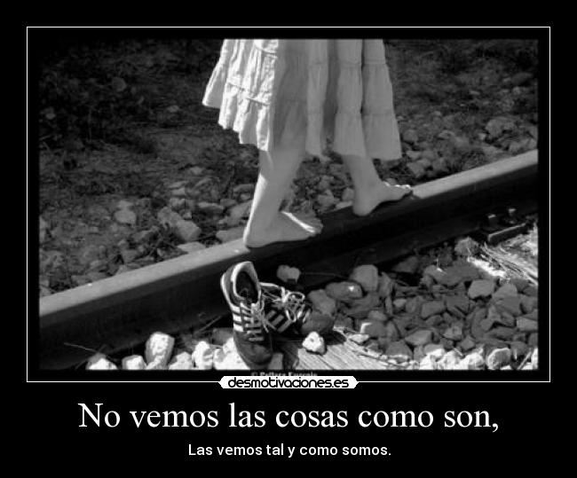 No vemos las cosas como son, - 