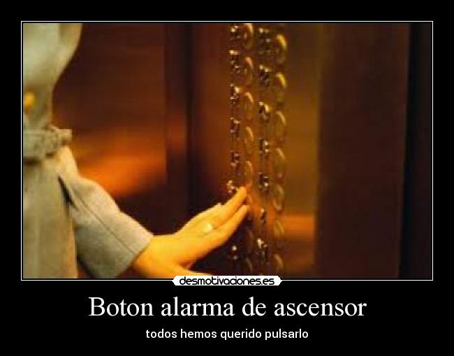 Boton alarma de ascensor -